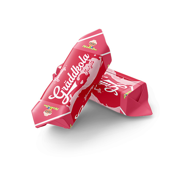Gammaldags Gräddkola Jordgubb