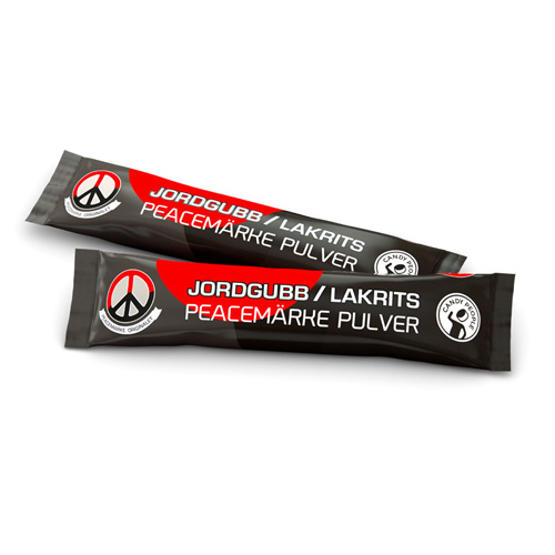 Peacemärken Pulver Jordgubb Lakrits